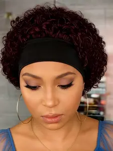Headband Wig Human Hair Short Pixie Cut None Lace Wear and Go Wigs for Women Natural Looking Daily Party Use