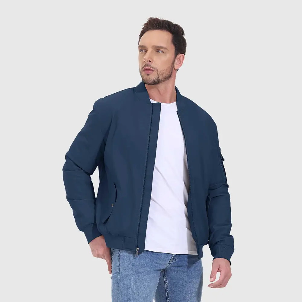 TBMPOY Men's Windproof Bomber Jacket Winter Warm Padded Outwear Flight Coats