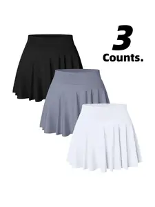 Women's Sporty Tennis Skirt, Gym & Outdoor Running Dress, Quick-Dry Sweat-Absorbing Yoga Fitness Skort, All-Season Wear, Athletic Skorts