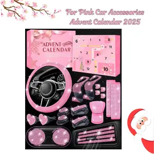 Pink Car Accessories Advent Calendar 2025 – 24 Days Christmas Countdown Gift Set for Women, Perfect for Holiday Gifts, Car Lovers, Mom, Wife & Girlfriend