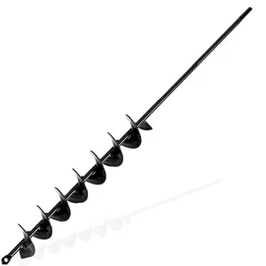 32" x 2" Extended Length Bit for Planting Bulb Flower & Bedding, Plant, No Need to Squat, Post Hole Digger for 3/8" Hex Drive, Earth Bulb Planter Tool