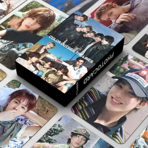 Kpop Male Group Collection Cards Set, High-Quality HD Celebrity Trading Card Pack, Fan Support Memorabilia Gift for K-Pop Fans