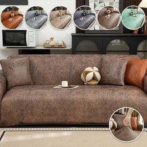 Waterproof Faux Leather Sofa Cover, Sofa Slipcover, High Stretch Pet Friendly Couch Protector, Full Coverage Design, Reusable Furniture Protection