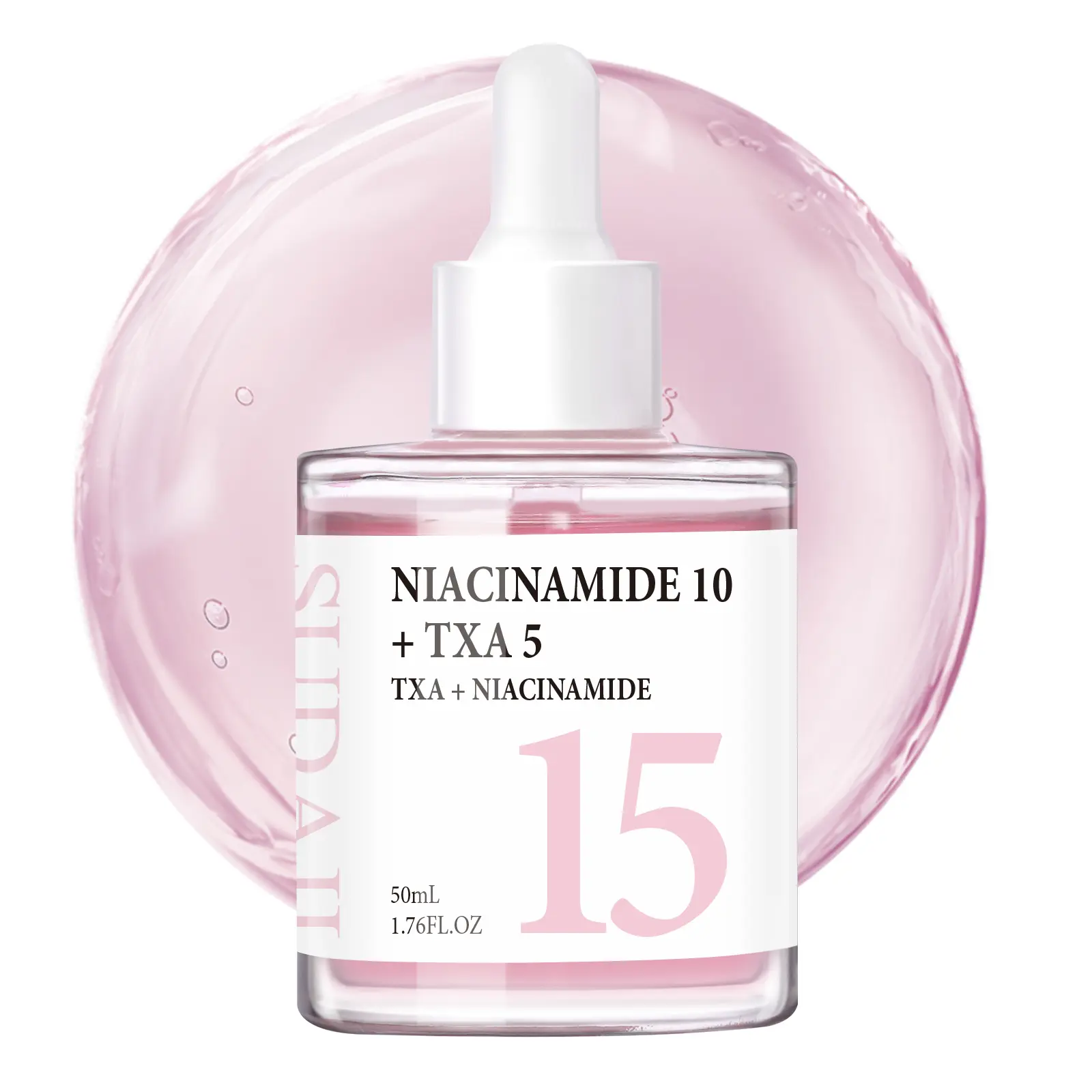SUDAJI TXA+15% Niacinamide Glow Facial Serum - 50ml Liquid with Hyaluronic Acid, Tranexamic Acid, Vitamin B12 - Brightening, Firming, Soothing Serum for Uneven Skin Tone, Aesthetic Glow, Firming Face Serum