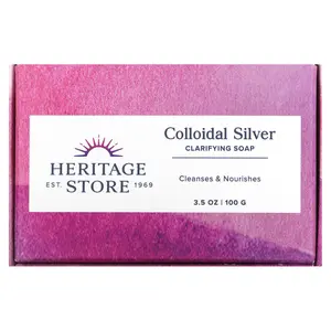 Heritage Store Colloidal Silver Clarifying Soap, 3.5 oz (100 g)