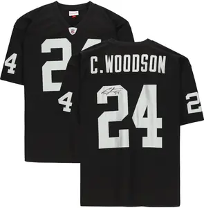 Charles Woodson Oakland Raiders Mitchell & Ness Black Authentic Throwback Jersey - Fanatics Authentic Certified