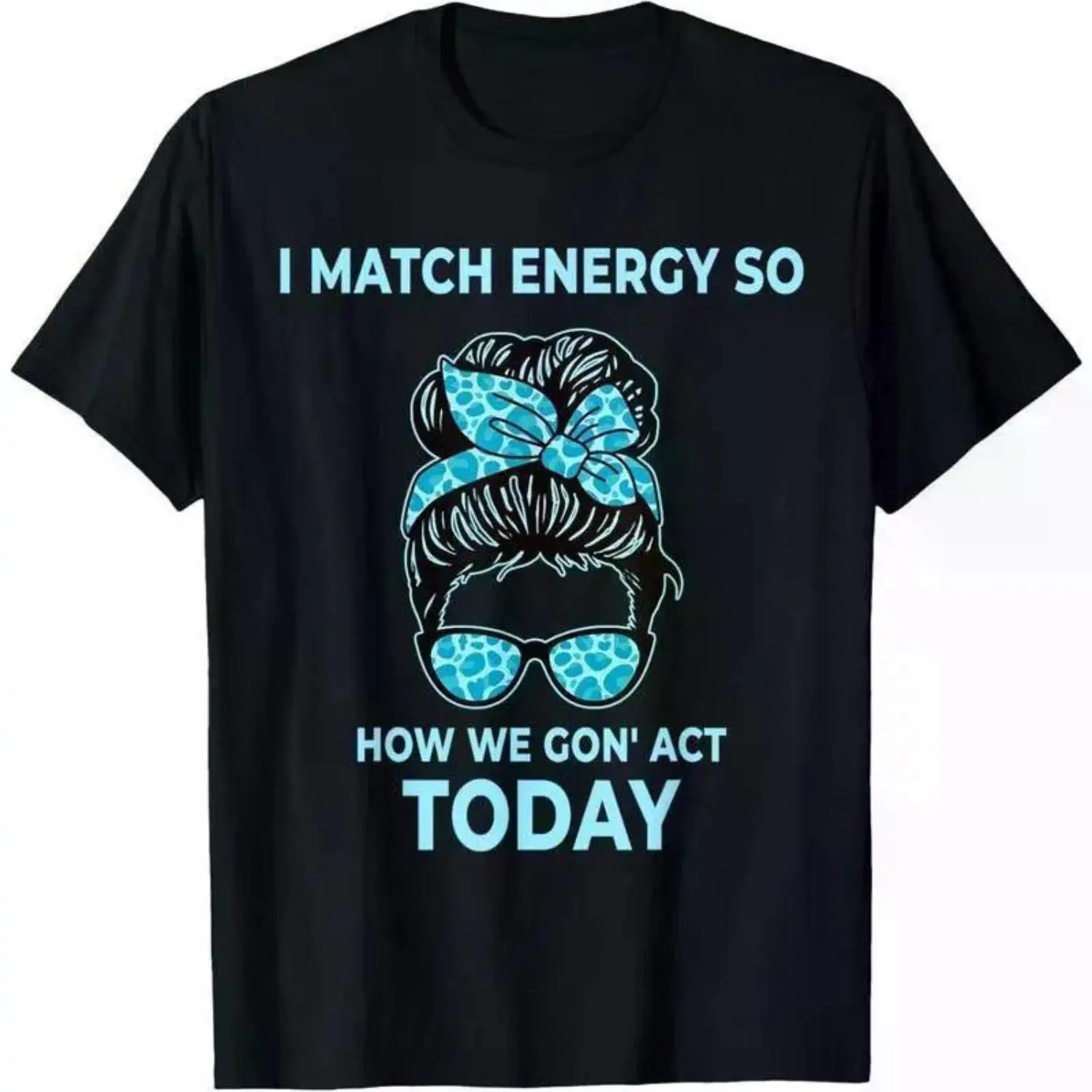 Men's "I Match Energy" Graphic Cotton T-Shirt - Hiking & Light Outdoor Casual Loose-Fit Short-Sleeve Crewneck, Skin-Friendly, Lightweight, All-Season Streetwear, Machine-Washable Menswear