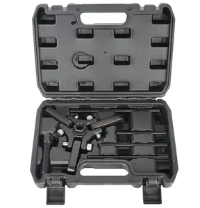 3-Jaw Harmonic Balancer Puller Tool Set, Heavy Duty Pulley Remover Extractor with 4 Rods, Automotive Hand Tool for Car Repair