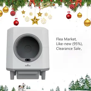 （Clearance Sale）DreamCat Smart Self-Cleaning Enclosed Cat Litter Box with APP Control & Advanced Odor Control 80L Capacity Easy Cleanup Less Waste Enclosed Stainless Steel Modern Design high privacy toilet safety protection products