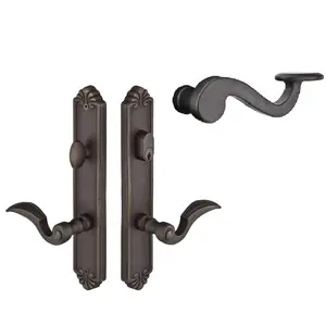 Emtek 1334PDLH Multi Point C3 , Non-Keyed Fixed Handle OS , Operating Handle IS , Tuscany Style , 1-1/2" x 11-1/8" , Padua Lever , LH