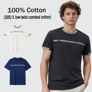 Mega Tshop Unisex Crew Neck Shortsleeve Tshirt - Cotton Casual Top with "DONT UNDERESTIMATE YOURSELF" Graphic (Print Flaw) tiktokshopspringglowup,summervibes