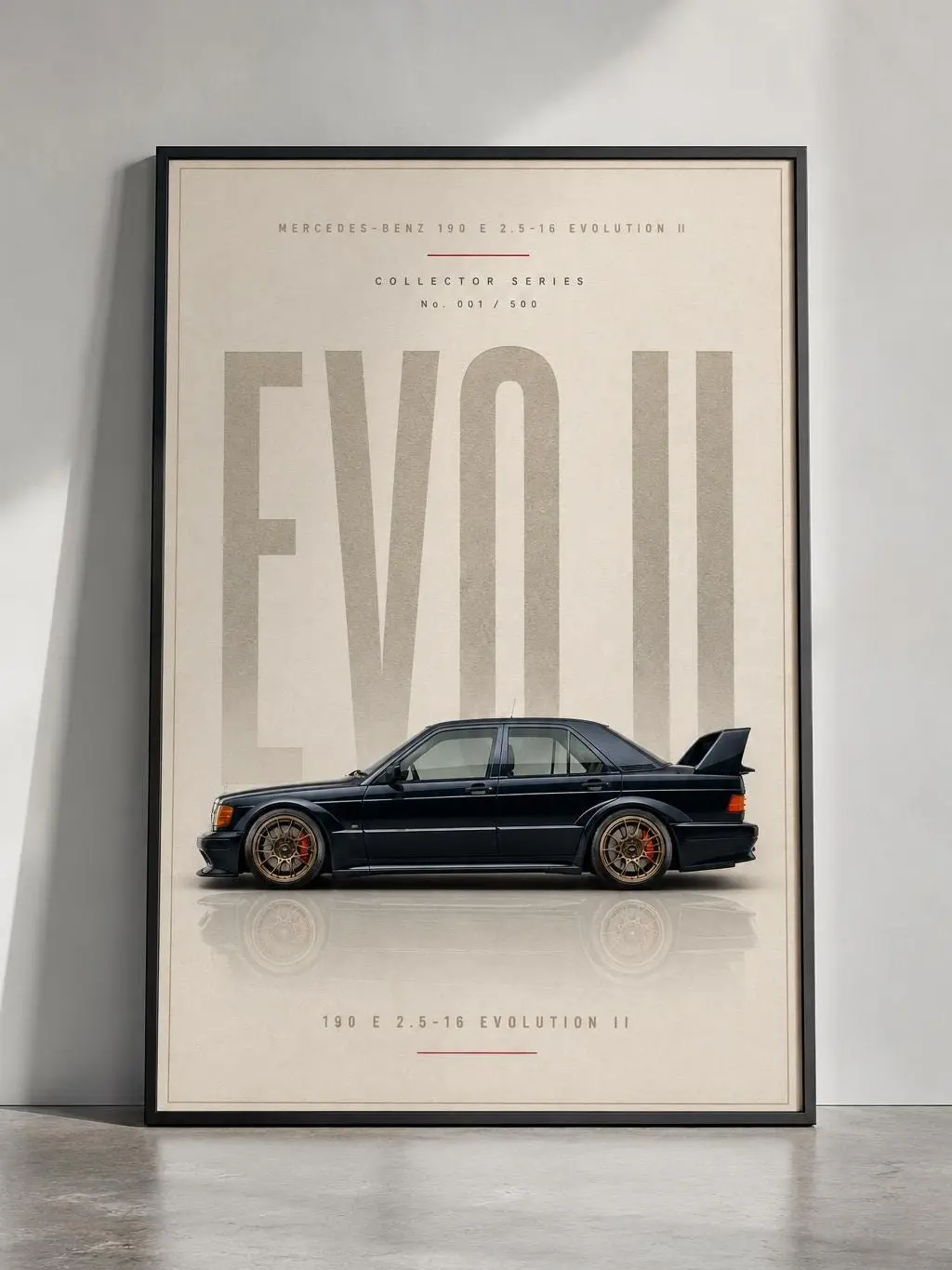Mercedes-Benz 190E 2.5-16 Evo II Poster, Evolution II Wall Art, DTM Racing Print, Product without frame