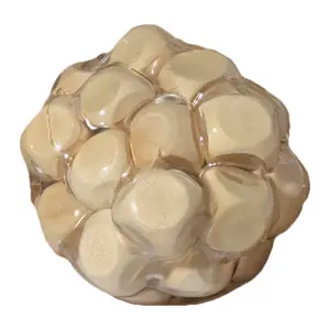 Malleable Stress Relief Ball TPR Material Wooden Block Filled Portable 7 cm Diameter Ergonomic Texture Sensory Fidget Toy for Anxiety Relief