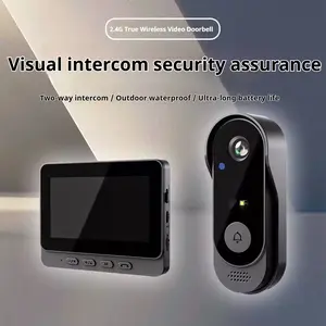 X8 Wireless Video Doorbell Camera, Rechargeable Waterproof Smart Visual Doorbell, Modern Home Security Doorbell with Privacy Intercom, Night Vision Support, Alarm & Sensor Features, Waterproof Design，bodycam