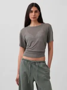 GAP Linen-Blend Relaxed T-Shirt