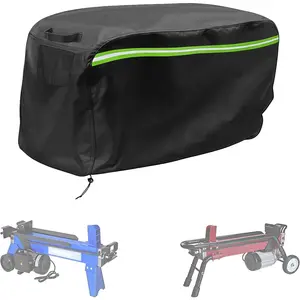 Electric Log Splitter Cover 5 6.5 7 Ton Small 420D Waterproof Oxford Cloth Night Reflective Strip Safety 39.4L×13.7W×19.7H Gas or Electric Log Splitters Dust Cover With Storage Bag (5-7 TON)