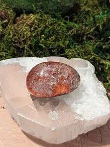 Garden Quartz Palm Stone Inclusion Lodolite Freeform Polished Quartz Shamanic Dream Stone Crystal Healing Natural Mineral Specimen Landscape