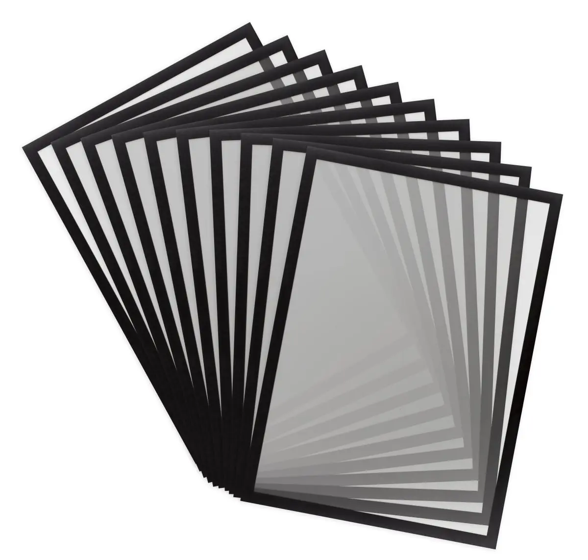 212 MAIN A3-Size Magnetic Pro Display Photo Frame 10-Pack (Model 195247, 17.25x12.5 in.) - Black Border, Landscape-Compatible, Anti-Glare PVC Build, Erasable, Magnetic Strips for Home Decor Supplies