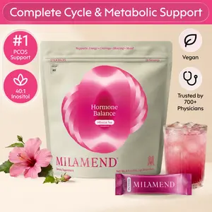 Milamend Hormone Balance Powder for Women - Supports Energy Cycles Skin & PCOS with Inositol CoQ10 & B6 - 28 Day Supply