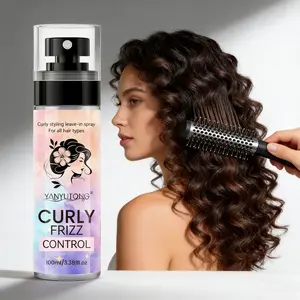 100ml Curly Hair Styling Leave-in Spray | Anti-Frizz, Lightweight Frizz Control & Repair | 2-in-1 Styling & Nourishing | Shiny Soft Curls | All Hair Types | Haircare | Curly Hair Products