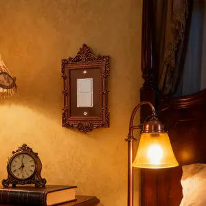 3D Engraved Flower Switch Plate Covers European Style Modern Theme Decoration Classic Room Decor Premium Wall Art Personalized Interior & Exterior Light Switch Plates