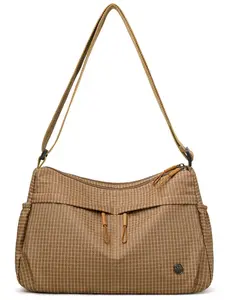 Lightweight Plaid Crossbody Bag, Multi-Pocket Nylon Shoulder Bag, Ideal for Commuting and Travel, Versatile and Practical