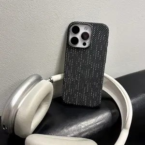 Ultra-Thin Carbon Fiber Texture Phone Case for iPhone 16 Pro Max/15/14/12 Series, High-End Touch Full Coverage Anti-Drop Design