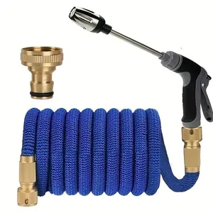 Multifunctional Garden Hose, Flexible Water Hose, Durable Rubber High Pressure Hose with Universal Thread, Suitable for Car Washing & Irrigation, Flexible Hose