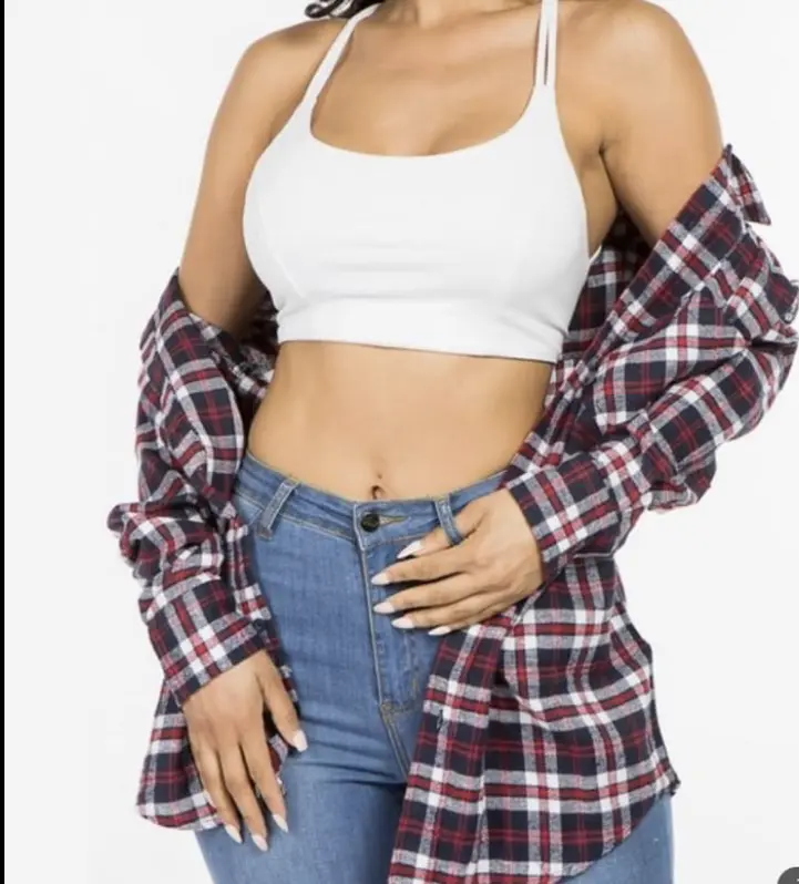 Unisex Flannel oversize shirts Red/Navy