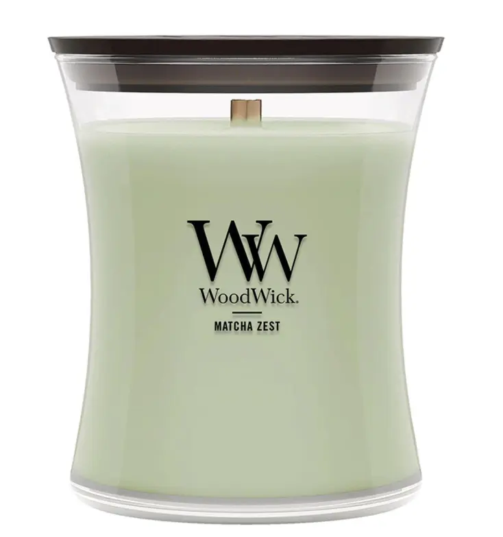 MATCHA ZEST WoodWick 10oz  Jar Candle Burns 100 Hours
