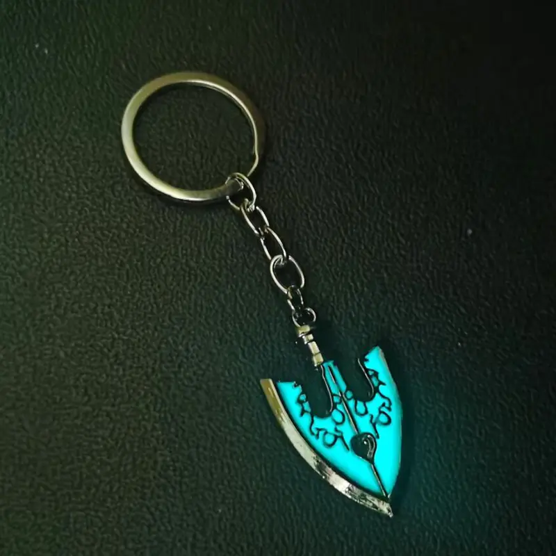 1 Pcs Cartoon Anime JOJOS BIZARRE ADVENTURE Killer Queen Arrow Necklace Glow In The Dark Luminous Metal Pendant Keychains Toys