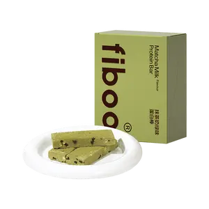 FIBOO High Protein Snack Bars 6 Pack Matcha Green Tea Low Calorie Meal Replacement