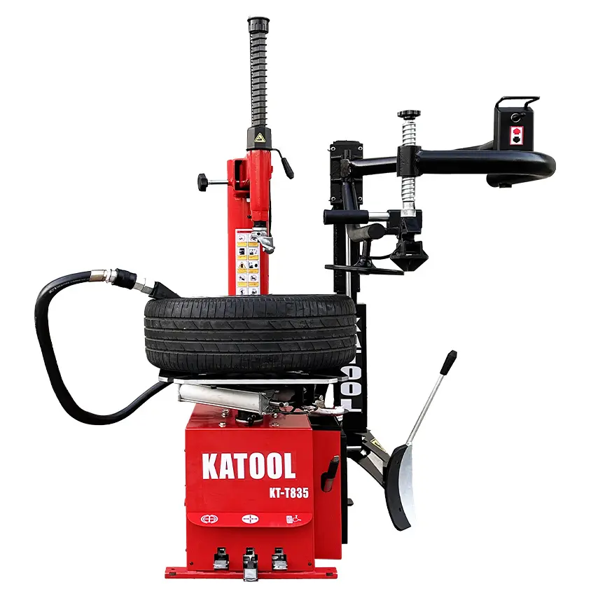 KT-T835 Tire Changer Machine 28 Inch Turntable with Bead Blaster 2.0HP Motor 110V Double Arm Wheel Changer Heavy Duty Tire Machine Equipment