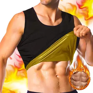 Sauna Shirt for Men, Short Sleeve Sauna Suit, Sweat Body Shaper Mens Sauna Vest Gym Exercise Tank Top Workout Clothes Athletic Techwear Fitness Outfit Gymwear Fitness Outfit Gymwear Sports Top