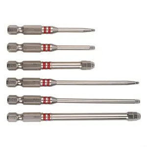 Screwdriver Bits Set 6pcs with Magnetic Hex Shank Pagoda-Shaped Design in Multiple Sizes for Electric Drills and Wrenches fathersdaygift
