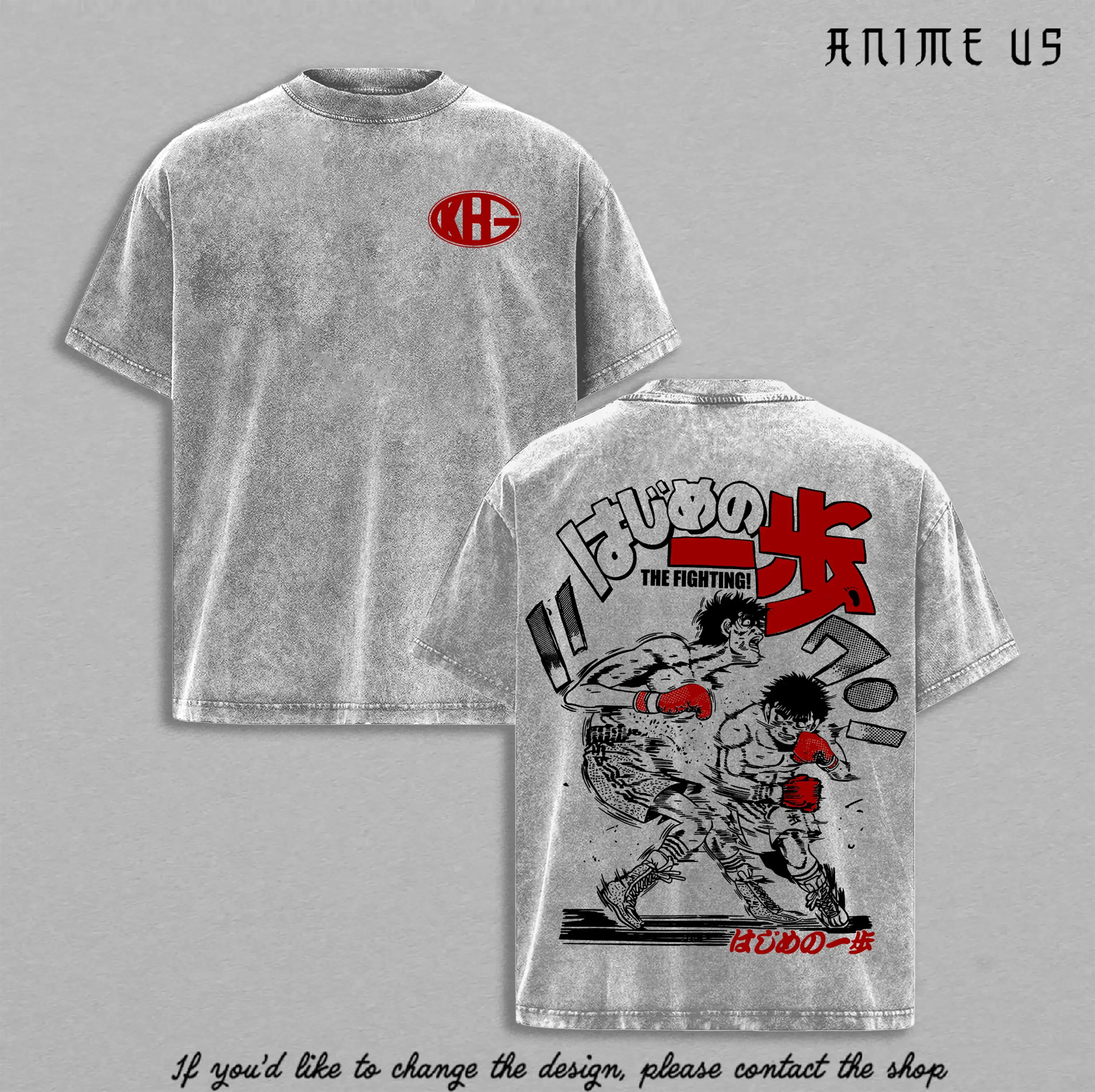 Hajime no Ippo Boxing T-Shirt – Vintage Washed Hajime no Ippo Inspired Tee, The Fighting Ippo Anime Graphic Shirt, Oversized Soft Cotton Streetwear, Anime Streetwear Apparel, Soft Cotton Casual Unisex Top, Gift for Anime Fans