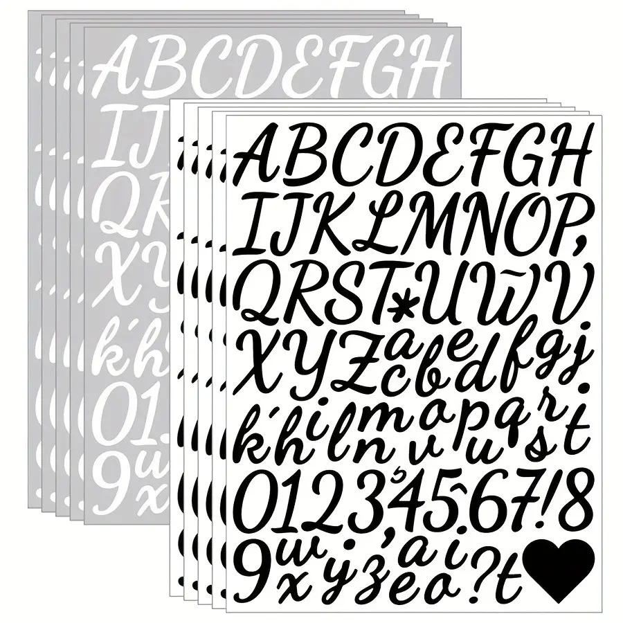 Addressed Cursive 5 Sheets 1.5-Inch Cursive Handwritten Alphanumeric Address Label ...