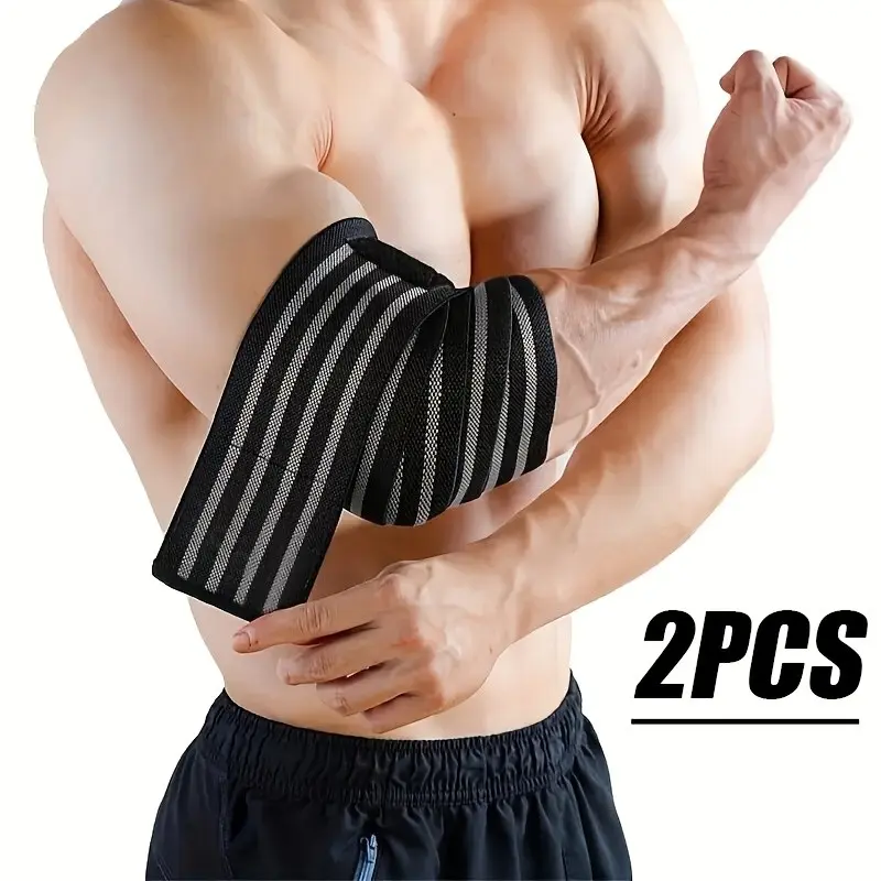 2pcs Elbow Support Compression Sleeves, Sports Arm Sleeve, Elbow Pads, Elbow Brace, Joint Stability, Elastic Support, Durable Sports Bandage, Weightlifting and Strength Training, Elbow Wraps