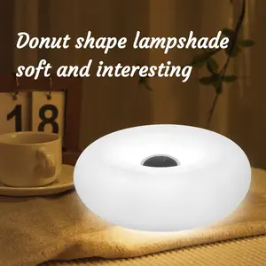 Modern Orange Donut Lamp - Plug-in Bedside & Wall Sconce, Mid-Century Wall Mount Light, Creative Ambient Lighting for Living Room, Reading Room