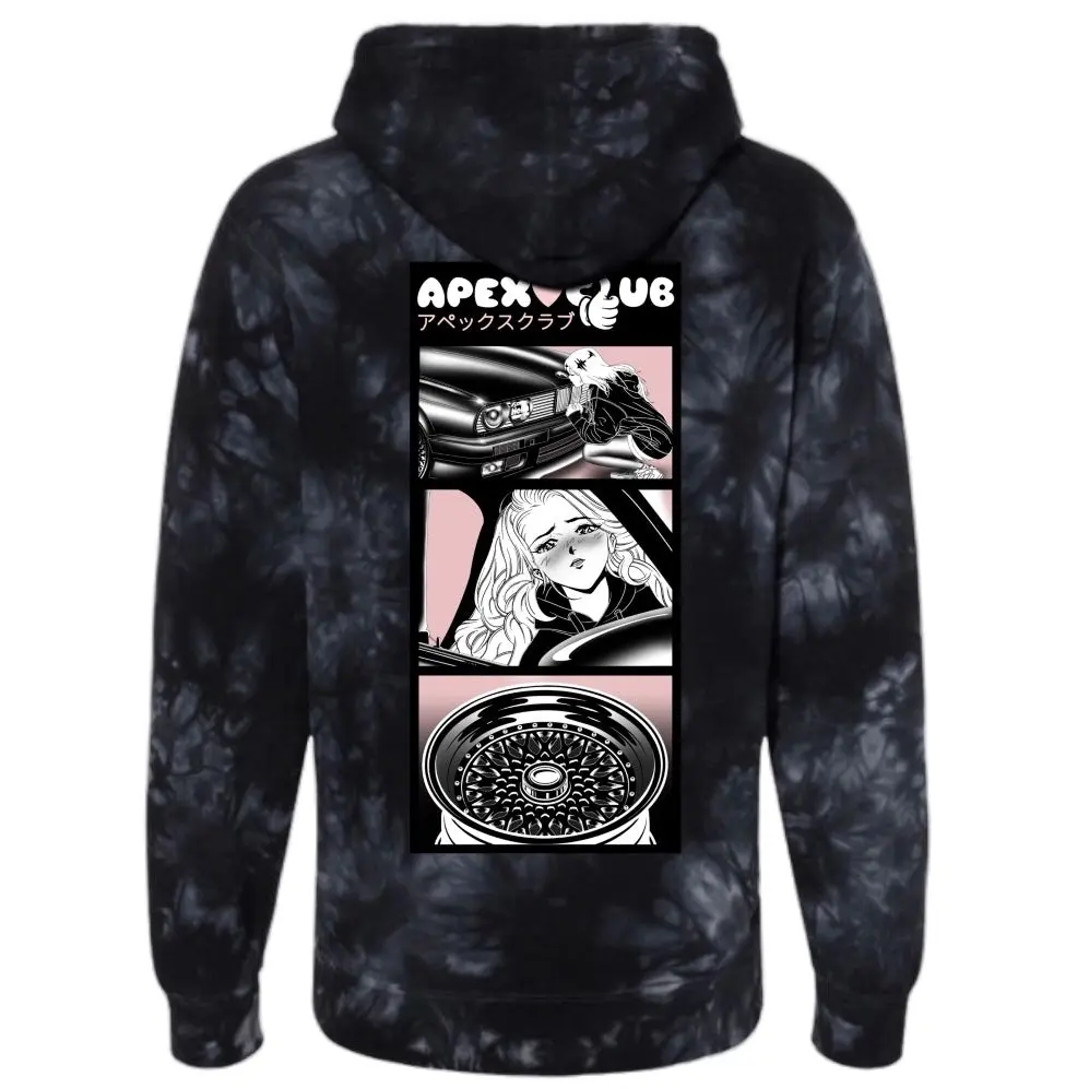 BMW E30 Tie-Die Hooded Sweatshirt Classic Menswear Soft Stylish Tops Sweaters Drift Apparel BBS Stance Car