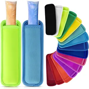 15 Pack  Popsicles Holders for  Anti Frostbite Ice Pop Holder Sleeves Neoprene Freeze Pop Holders (15 Colors)
