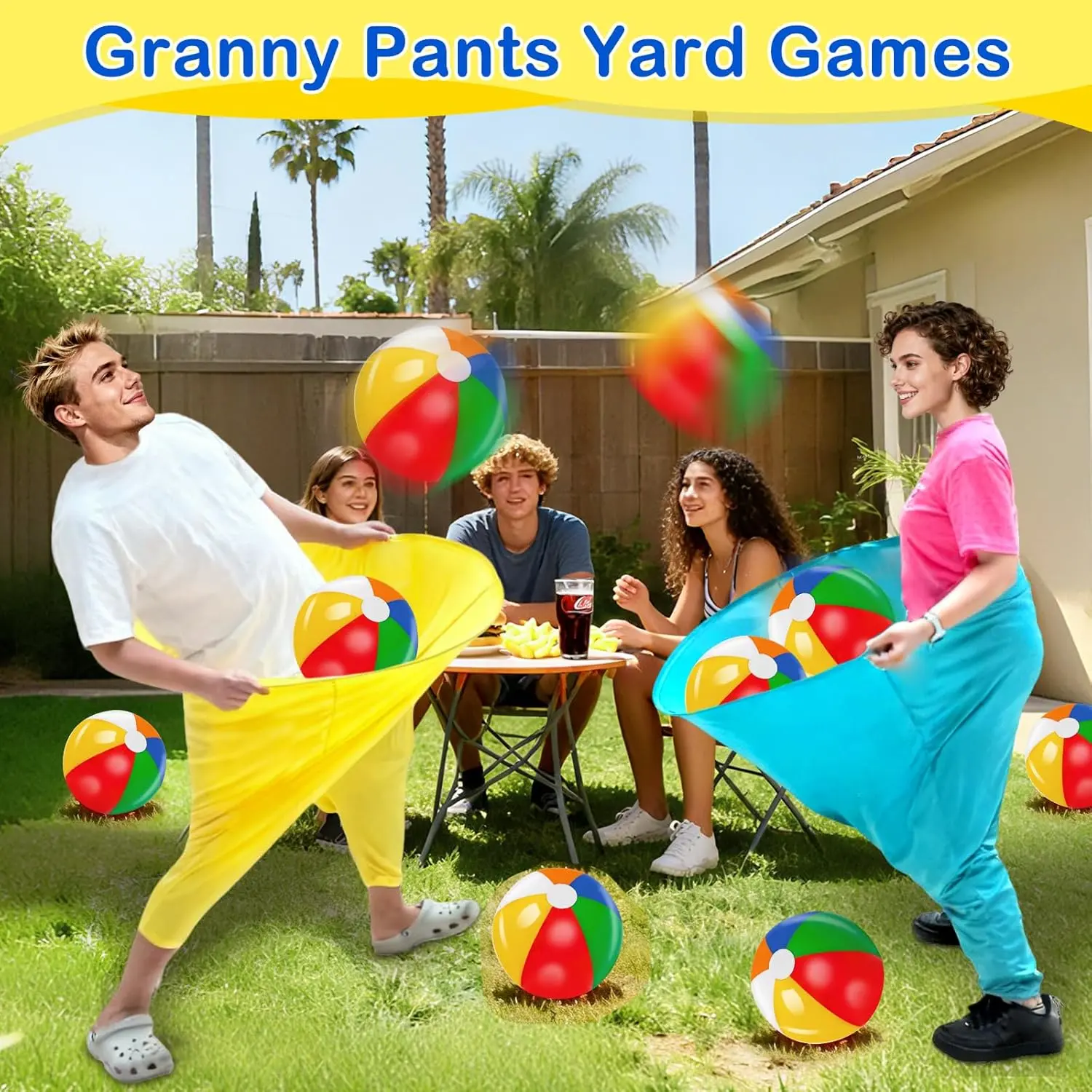 Granny Pants Lawn Tossing Game, Fun Oversized Inflatable Activity for Adults & Family, Complete Tear-Resistant Set with Balls & Pump, Picnics, Outdoor, Interactive Outdoor Fun, Yard, Holiday Event, Fourth Of July