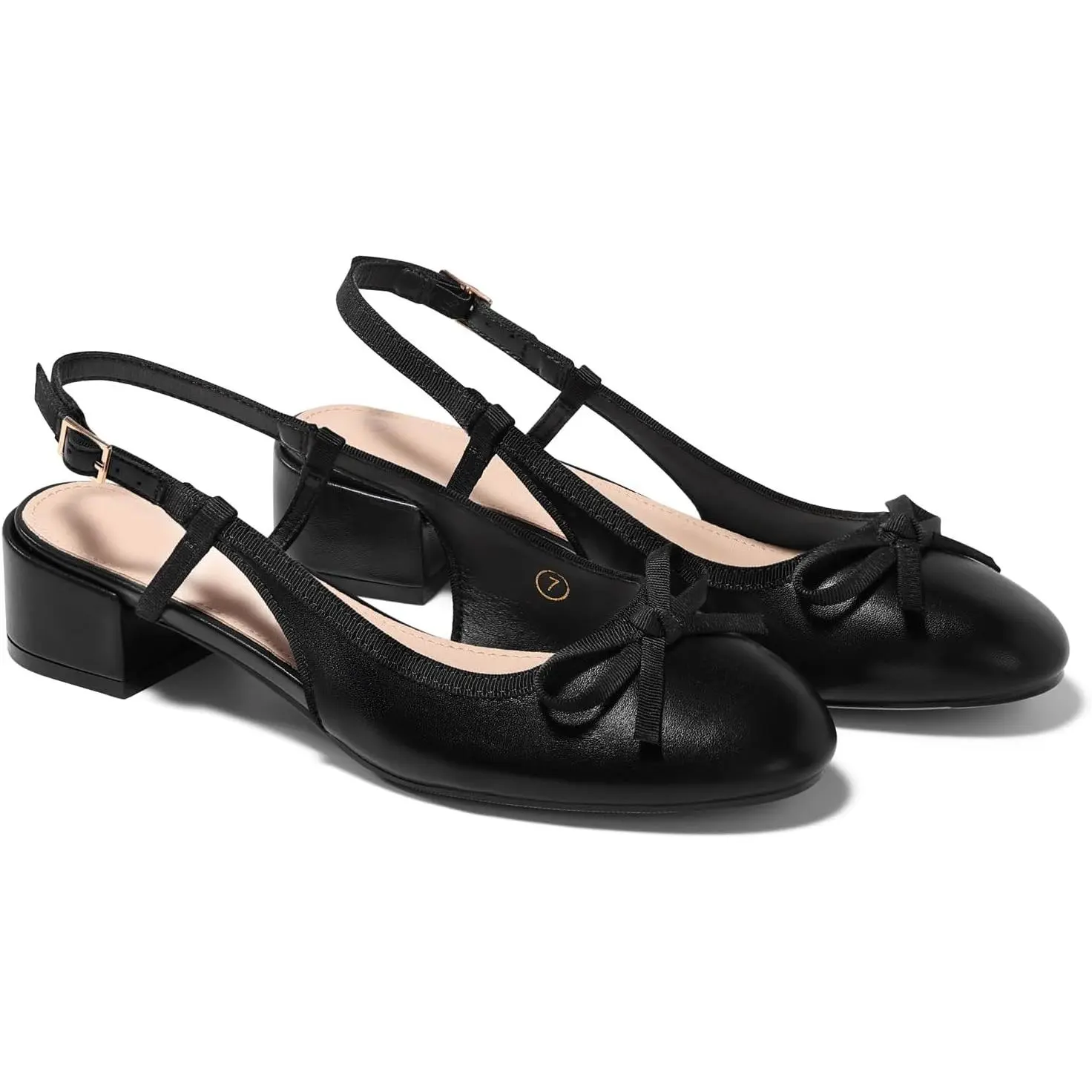Coutgo Womens Chunky Low Heels Slingback Ballet Bow Pumps Closed Toe Wedding Dress Shoes tiktokshopbacktoschool Coutgo Womens Chunky Low Heels Slingback Ballet Bow Pumps Closed Toe Wedding Dress Shoes tiktokshopbacktoschool