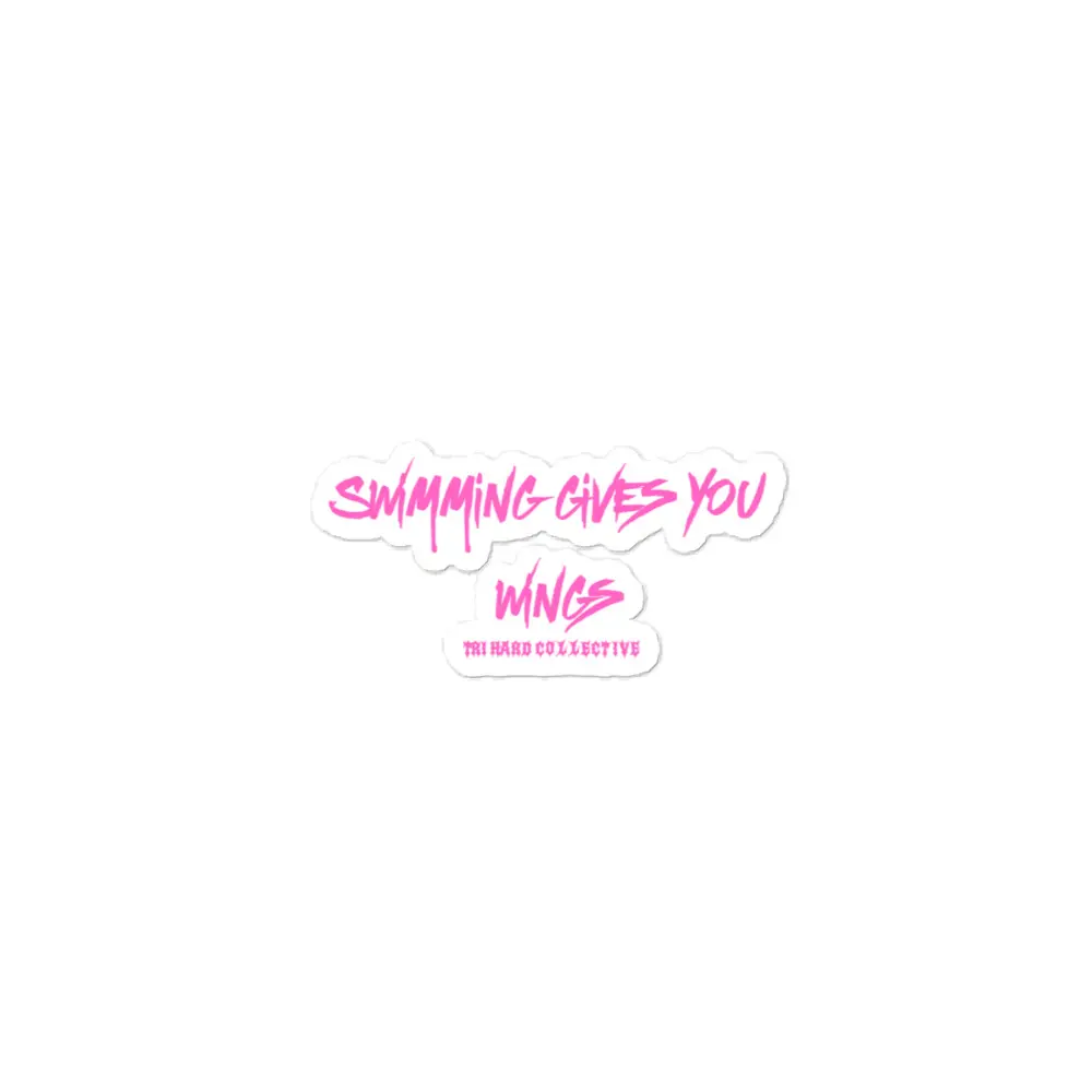 Swimming gives you wings sticker