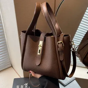 LOXOMU Small Crossbody Bags for Women Fashion Shoulde Bag Mini Bucket Handbag with Removable Shoulder Strap