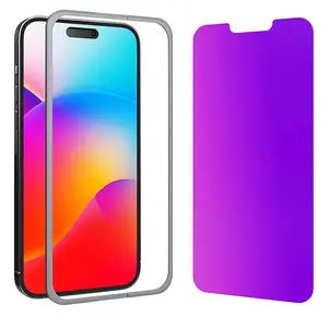 Compatible for iPhone 13 Pro Max Privacy Screen Protector/iPhone 14 Plus Screen Protector tempered glass 6.7 Inch, Purple Gradient Anti Blue Light HD Screen Protector Easy Installation,tiktokmademebuyit