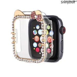 ShinyBull Cartoon Rhinestone Apple Watch Case Sparkly Protective Cover for 38-49mm Series 1-11 SE Ultra/Ultra 2 Stylish Tech Accessories for Device Protection