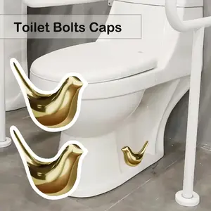 Bird-Shaped Toilet Bolt Covers, Quick Installation Kit, Cute & Fun Bathroom Decor, Toilet Bolt Caps, Easy to Install, Bathroom Upgrade Kit, Multi-Pack, Bathroom Decoration Supplies