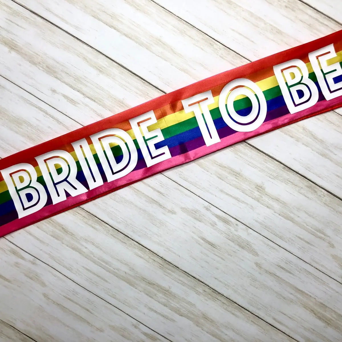 Rainbow Bride to be Sash - Pride Sash - Bachelorette Party - Engagement Party - Pride parade