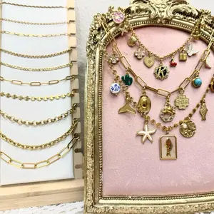 Custom Charm NECKLACE- Build Your Own Charm Necklace LIVE! - Pick Your Chain + Charms - 16"or 18" Chain Length with 2" Extender - Thin & Subtle or Thick & Statement Styles - Everyday Jewelry